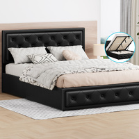 ALFORDSON Bed Frame Double Size Gas Lift Storage Mattress Base Leather DIANA