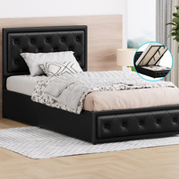ALFORDSON Bed Frame King Single Gas Lift Storage Mattress Base Leather DIANA