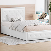 ALFORDSON Bed Frame King Single Gas Lift Storage Mattress Base Leather DIANA