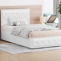 ALFORDSON Bed Frame Single Size Gas Lift Storage Mattress Base Leather DIANA