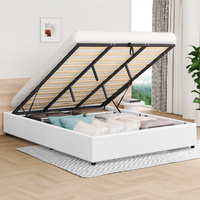 ALFORDSON Bed Frame King Size Gas Lift Storage Mattress Base White BARLOW