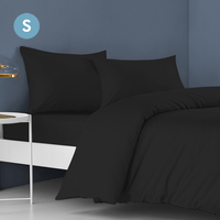 STARRY EUCALYPT Bed Sheet Set 4 Pieces 3 Pieces Beddings(Black, Single)