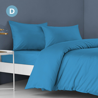 STARRY EUCALYPT Bed Sheet Set 4 Pieces 3 Pieces Beddings(Ocean Blue, Double)