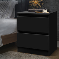 ALFORDSON Bedside Table Nightstand Storage Cabinet Side End Table Black