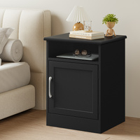ALFORDSON Bedside Table Storage Cabinet Side End  Nightstand Black