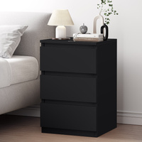 ALFORDSON Bedside Table Nightstand 3 Drawers Side End Table Black