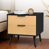 ALFORDSON Bedside Table Nightstand Side Storage Cabinet Scandinavian Black