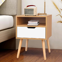 ALFORDSON Bedside Table Nightstand Side Storage Cabinet Scandinavian White