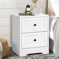 ALFORDSON Bedside Table Hamptons Nightstand Storage Side End Cabinet White