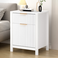 ALFORDSON Bedside Table Nightstand Side Storage 2 Drawers Cabinet White