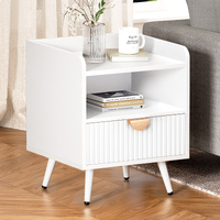 ALFORDSON Bedside Table 1 Drawer Nightstand Side Storage Shelf White