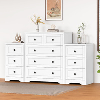 ALFORDSON 5 Chest of Drawers 2x Bedside Table Bedroom Storage Hamptons White