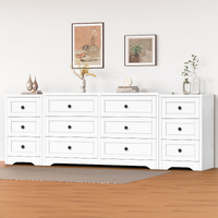 ALFORDSON 6 Chest of Drawers 2x Bedside Table Bedroom Storage Hamptons White
