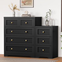 ALFORDSON 5 Chest of Drawers Bedside Table Bedroom Storage Hamptons Black