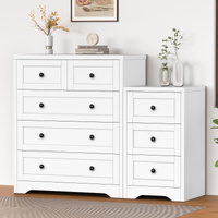 ALFORDSON 5 Chest of Drawers Bedside Table Bedroom Storage Hamptons White