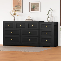 ALFORDSON 7 Chest of Drawers Bedside Table Bedroom Storage Hamptons Black