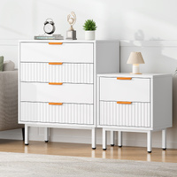 ALFORDSON 4 Chest of Drawers Bedside Table Storage Cabinet Set Dresser White