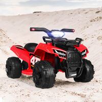 ALFORDSON Kids Ride On Car Electric ATV Toy 25W Motor W/ USB MP3 LED Lights Red