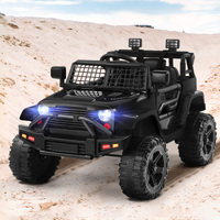 ALFORDSON Kids Ride On Car Toy Jeep Electric 12V 70W Motors R/C LED Lights Black