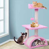 BEASTIE Cat Tree Scratching Post Scratcher Tower Condo House Furniture Wood 82cm