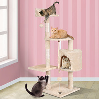 BEASTIE Cat Tree Scratching Post Scratcher Tower Condo House Furniture 112 Beige