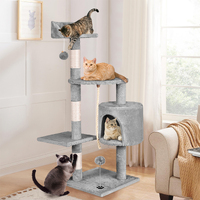 BEASTIE Cat Tree Scratching Post Scratcher Tower Condo House Furniture 112 Grey