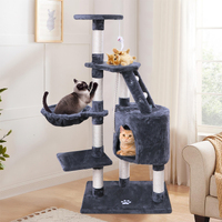 BEASTIE Cat Tree Scratching Post Scratcher Tower Condo House Furniture Wood 120