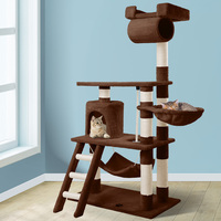 BEASTIE Cat Tree Scratching Post Scratcher Tower Condo House Furniture Wood 140