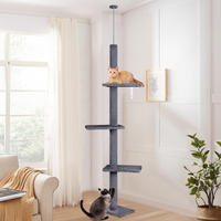 BEASTIE Cat Tree Scratching Post Scratcher Tower Condo House Grey 230-286cm