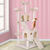 BEASTIE Cat Tree Scratching Post Scratcher Tower Condo House Furniture Wood 180