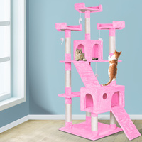 BEASTIE Cat Tree Scratching Post Scratcher Tower Condo House Furniture Wood 180
