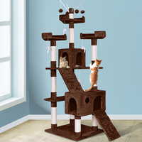 BEASTIE Cat Tree Scratching Post Scratcher Tower Condo House Furniture Wood 210