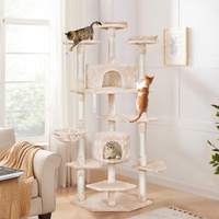 BEASTIE Cat Tree Scratching Post Scratcher Tower Condo House Furniture Wood 202