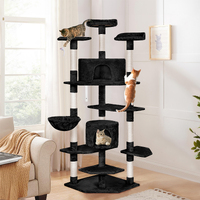 BEASTIE Cat Tree Scratching Post Scratcher Tower Condo House Furniture Wood 202