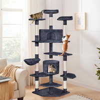 BEASTIE Cat Tree Scratching Post Scratcher Tower Condo House Furniture Wood 202