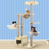 BEASTIE Cat Tree Tower Scratching Post Scratcher Condo House Bed Furniture 158cm