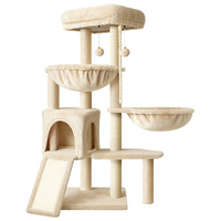 BEASTIE Cat Tree Scratching Post Scratcher Tower Condo House Furniture Beige 104