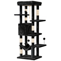 BEASTIE Cat Tree Scratching Tower Scratcher Post Condo House Furniture Black 153