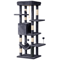 BEASTIE Cat Tree Tower Scratching Post Scratcher Condo House Furniture 153 Grey