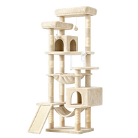 BEASTIE Cat Tree Tower Multi-level Scratching Post Scratcher Condo Beige 180cm