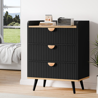 ALFORDSON 3 Chest of Drawers Modern Storage Cabinet Dresser Tallboy Black