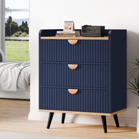 ALFORDSON 3 Chest of Drawers Modern Storage Cabinet Dresser Blue