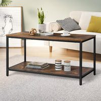 ALFORDSON Coffee Table Side Table Industrial Storage Rack 2-Tier Shelf