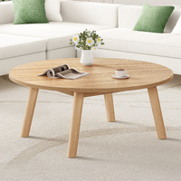 ALFORDSON Coffee Table Modern Round Table Sturdy Wooden Legs Living Room Wood