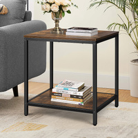 ALFORDSON Side Table Coffee Table Sofa End 2-Tier Industrial Storage Shelf