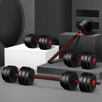 BLACK LORD 40KG 4in1 Adjustable Dumbbell Barbell Set Weight Home Gym Fitness