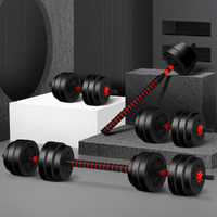 BLACK LORD 40KG 4in1 Adjustable Dumbbell Barbell Set Weight Home Gym Fitness
