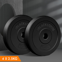 BLACK LORD 10kg Weight Plate Set Barbell Dumbbell Weight Lift Bench Squat Rack