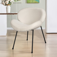ALFORDSON Dining Chair Sherpa White