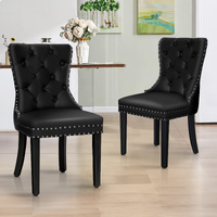 ALFORDSON 2x Dining Chairs Kitchen Lounge Black